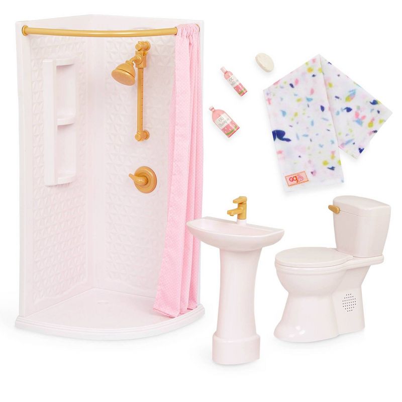 Our Generation Sweet Bathroom Accessory Set for 18&#34; Dolls, 1 of 13