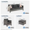 Ovios Tampa 5pc Wicker Outdoor Patio Furniture Conversation Sofa Set with Cushions - 3 of 4