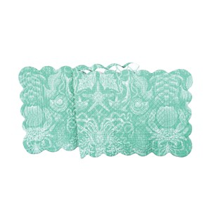 C&F Home 14" x 51" Turquoise Bay Table Runner - 1 of 3
