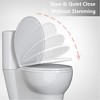 Elongated Toilet Seat, Slow Close Toilet Cover Seat for Easy Clean and Stain-Resistant, Plastic Toilet Seat with Cover, Quick-Release Hinges - 4 of 4