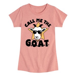 Girls' - Instant Message - Call Me The GOAT Fitted Short Sleeve Graphic T-Shirt - 1 of 4