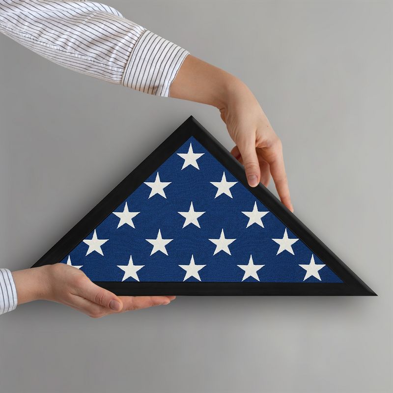 Americanflat Elegant Flag Display Case for Memorial Service and Veteran Burial, 3 of 8