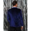 Coolmee Men's Velvet Tuxedo One Button Jacket Dinner Prom Wedding Blazer Jacket - 3 of 4