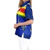 LA LEELA Hawaiian Shirts Womens Casual Summer Beach Party Blouse Shirt Short Sleeve Vacation Button Up Dress Tops Tee Shirts Blouses - 3 of 4