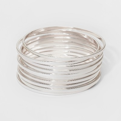 Bangle Bracelet 10pc - A New Day™ Silver