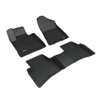 3D MAXpider Pair of Custom Fit Black Kagu Front Floor Liners for Chevy Cruze
