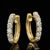Ross-Simons 0.50 ct. t.w. Lab-Grown Diamond Hoop Earrings in 18kt Gold Over Sterling - 3 of 4
