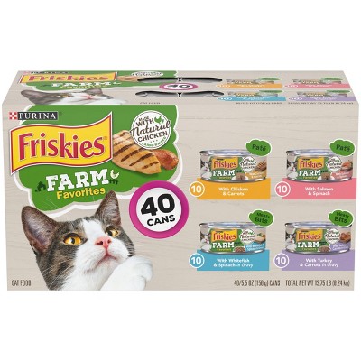 Friskies Farm Favorites Wet Cat Food Variety Pack - 5.5oz/40ct