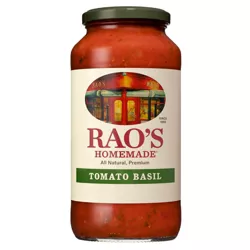 Rao's Homemade Tomato Basil Pasta Sauce Premium Quality All Natural Tomato Sauce & Pasta Sauce Keto Friendly & Carb Conscious - 24oz