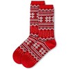 Memoi Women's Soft Fair Isle Cashmere Blend Crew Socks - 3 of 3
