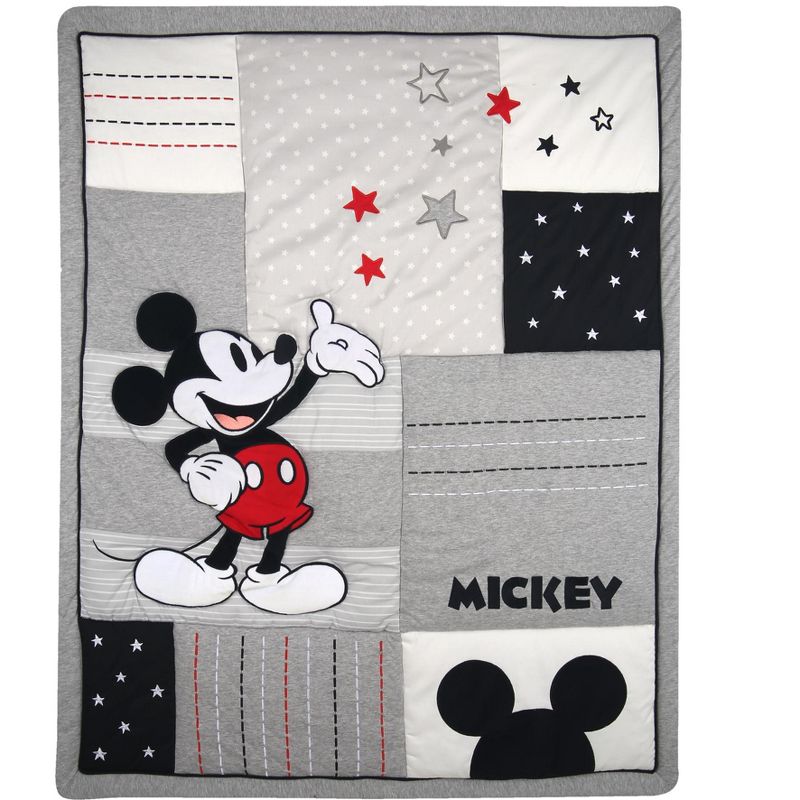 Lambs & Ivy Disney Baby Magical Mickey Mouse 3-Piece Crib Bedding Set - Gray, 2 of 11