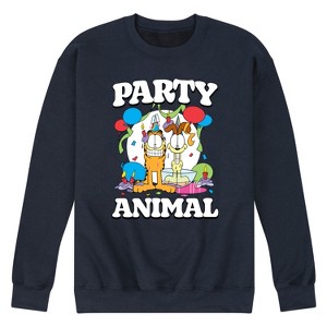 Men's - Garfield - Party Animal Graphic Fleece Sweatshirt - 1 of 4