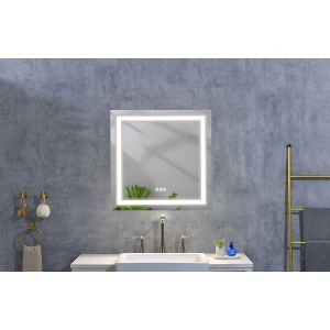 Sapphtopaz Rectangle Bathroom Mirror, Vanity Mirror with Aluminum Frame, Anti-Fog Wall Mirrors for Bathroom, Over Sink, Bedroom - 1 of 4