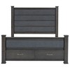 YOOCOZZ Queen Size Platform Bed with Linen Headboard and Footboard, Two Storage Drawers - 4 of 4