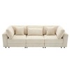 Multi-Seat Sofa with Detachable Back Cushions and 5 Pillows, Designed for Living Room, Apartment, and Generous Spaces - 3 of 4