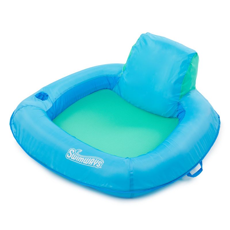 Swimways Premium Spring Float Sunseat - Sky Blue, 1 of 8