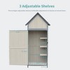 Sheds Outdoor Storage,Garden Shed with Metal Frame Structure and Adjustable Shelves, for Backyard Garden Patio Lawn - 3 of 4