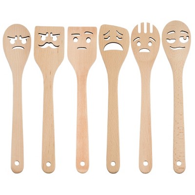 Darware-funny Face Wooden Spoons Set Of 6 : Target