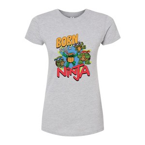 Women's - Teenage Mutant Ninja Turtles Mutant Mayhem - Born To Be A Ninja Fitted Graphic T-Shirt - 1 of 2