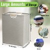 Garnen 2x Laundry Basket Collapsible Laundry Hamper Foldable Bag, Wooden Handles Dirty Clothes Baskets Laundry Bin Organizer for Kids Baby Bathroom - 4 of 4