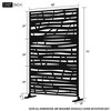 Dovelina Metal Outdoor Privacy Screen Freestanding Patio Decorative Screen (Set of 2) - 3 of 4