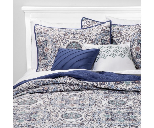 5pc Full/Queen Rihanna Quilt Set Indigo