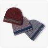 Anna-Kaci Unisex Rib Knit Beanie with Folded Cuff and Contrast Stripe Detail - 2 of 3