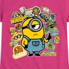 Girls' - Despicable Me Minions - Minion & Banana Stickers Fitted Short Sleeve Graphic T-Shirt - 2 of 4