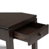 WyndenHall 18" Essex End Table Mahogany Brown: Modern Square Design, Pine Frame, Storage Drawer - 3 of 4