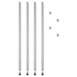 Alera Stackable Posts For Wire Shelving 36" High Silver 4/Pack SW59PO36SR