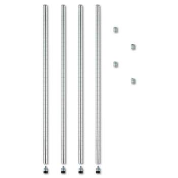 Alera Stackable Posts For Wire Shelving 36" High Silver 4/Pack SW59PO36SR