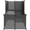 vidaXL Small Animal Cage Black 55.9 in.x29.1 in.x36.6 in. PP and Steel - 3 of 4