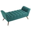 Modway Response Medium Upholstered Fabric Bench Teal - 2 of 4