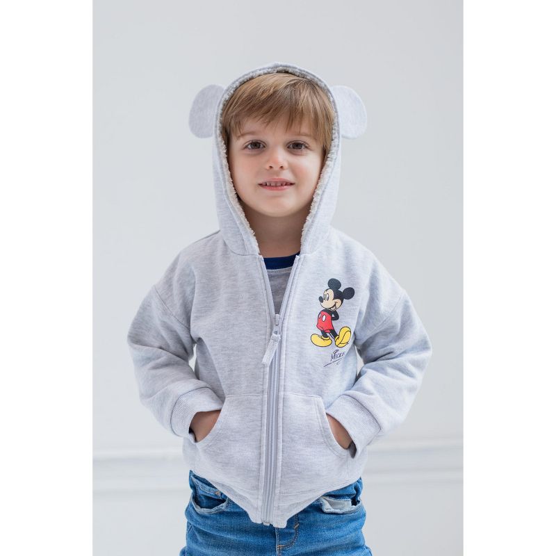Disney Mickey Mouse Minnie Mouse Lion King Simba Fleece Zip Up Hoodie Toddler, 2 of 9