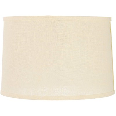 white burlap lamp shade