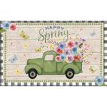 Happy Spring Pickup Truck Floral Doormat Indoor Outdoor 30" x 18" Briarwood Lane