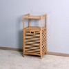 VYNXARIA Modern Bamboo Tilt-Out Laundry Hamper with 2-Tier Storage Shelf - 3 of 4
