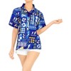 LA LEELA Button Down Shirt Floral Summer Beach Party Colorful Shirt Hawaiian Blouse Short Sleeve Vacation Dress Tee Shirts - 3 of 4