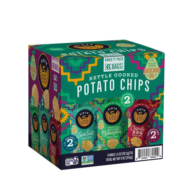 Siete Potato Chip Variety Pack - 9oz/6ct, 1 of 10