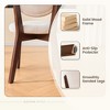 KERDOM Dining Chairs Set of 2, Modern Upholstered Wood, Armless Wide Seat Cushion, Padded Backrest, Beige - 4 of 4