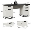 Garvee 59" Farmhouse Executive Desk, Home Office Desk with File Drawer and Storage Cabinet, Computer Table with 3 Drawers for Work and Study - 2 of 4