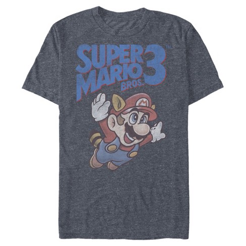 Men's Nintendo Super Mario Cover T-shirt - Navy Blue Heather - 3x