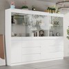 Famapy Modular Kitchen Pantry Cabinet with Light & Glass Doors - 2 of 4