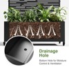 PexFix 47" x 47" Tall Wrought Iron Garden Trellis with Planter Box Black Outdoor Plant Support for Climbing Flowers Vines Patio Yard Decor - 4 of 4