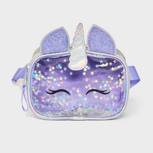 Girls' Unicorn Fanny Pack - Cat & Jack™: Shell, Zip Closure, 28" Strap, Solid Pattern - 1 of 4