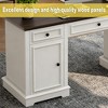 Dyonery administrative desk, wooden computer desk with drawers and cabinets, for home, study, work, writing, antique white home desk for work - 4 of 4