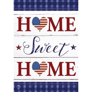 Patriotic Home Sweet Home Double-Sided House Flag 28" x 40" Briarwood Lane - 1 of 4