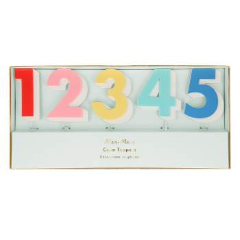 Meri Meri Rainbow Number Acrylic Toppers (Pack of 10)