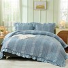 BAGOKIE 3 Pieces Seersucker Ruffle Bed in a Bag Comforter Set - 2 of 4