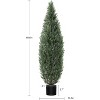 COZONY  Artificial Topiary Cedar Trees Set of 2, Realistic Faux Pine Plants with Pots, Indoor/Outdoor Decorative Fake Christmas Trees for Porch - 2 of 4